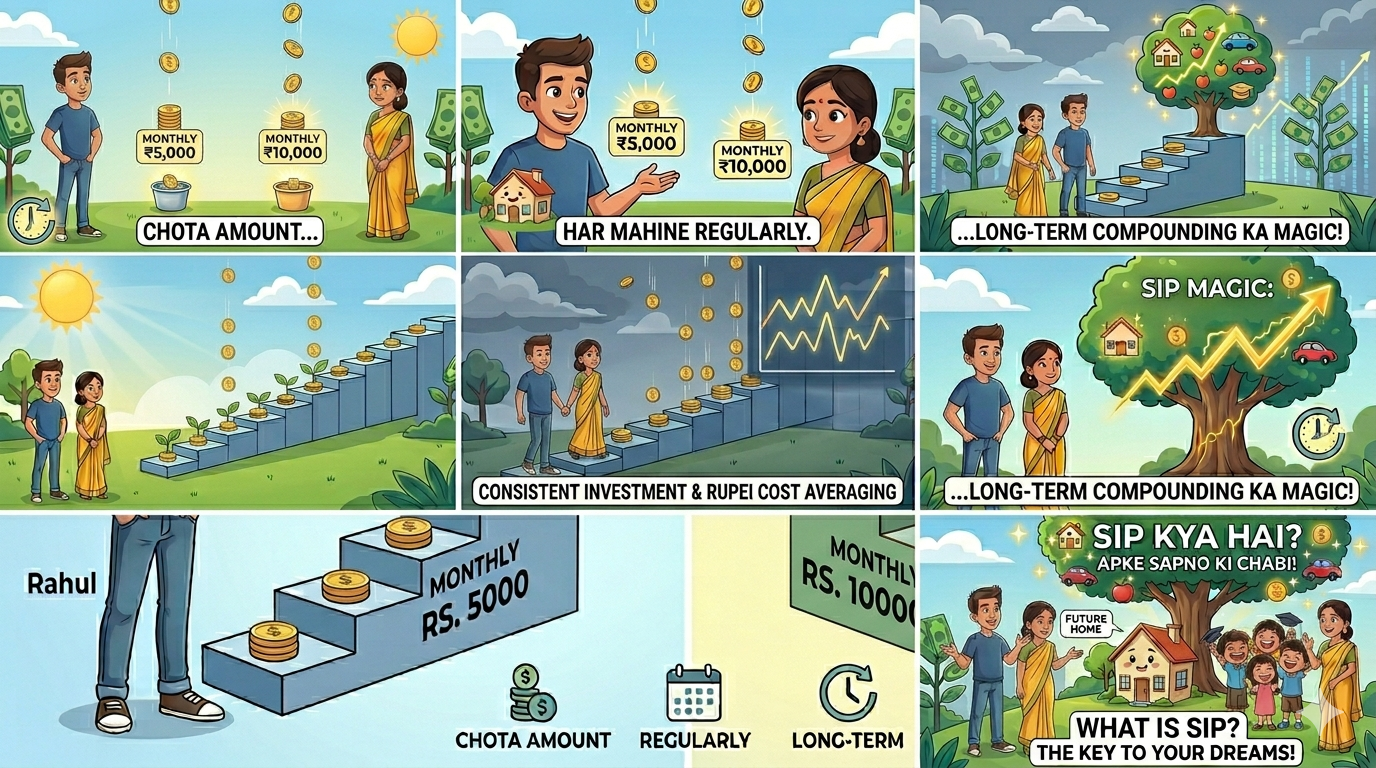 SIP क्या है? छोटे निवेश से करोड़ों का फंड कैसे बनाएं (2026 Complete Guide)